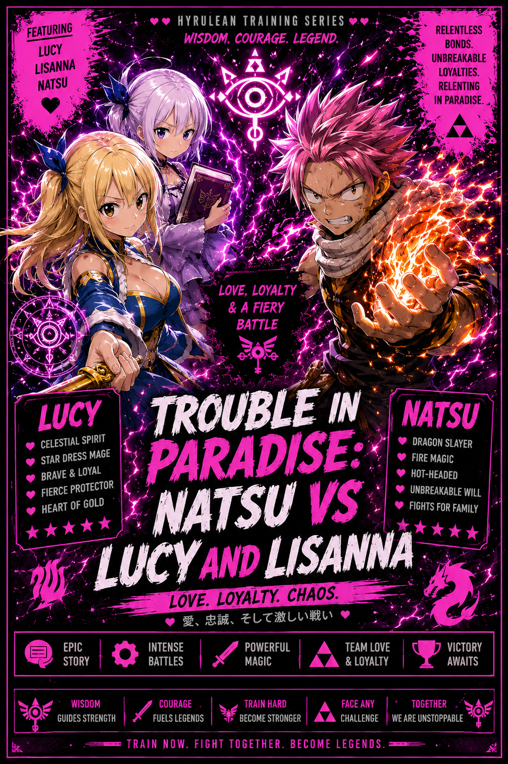 Trouble in Paradise: Natsu vs Lucy and Lisanna