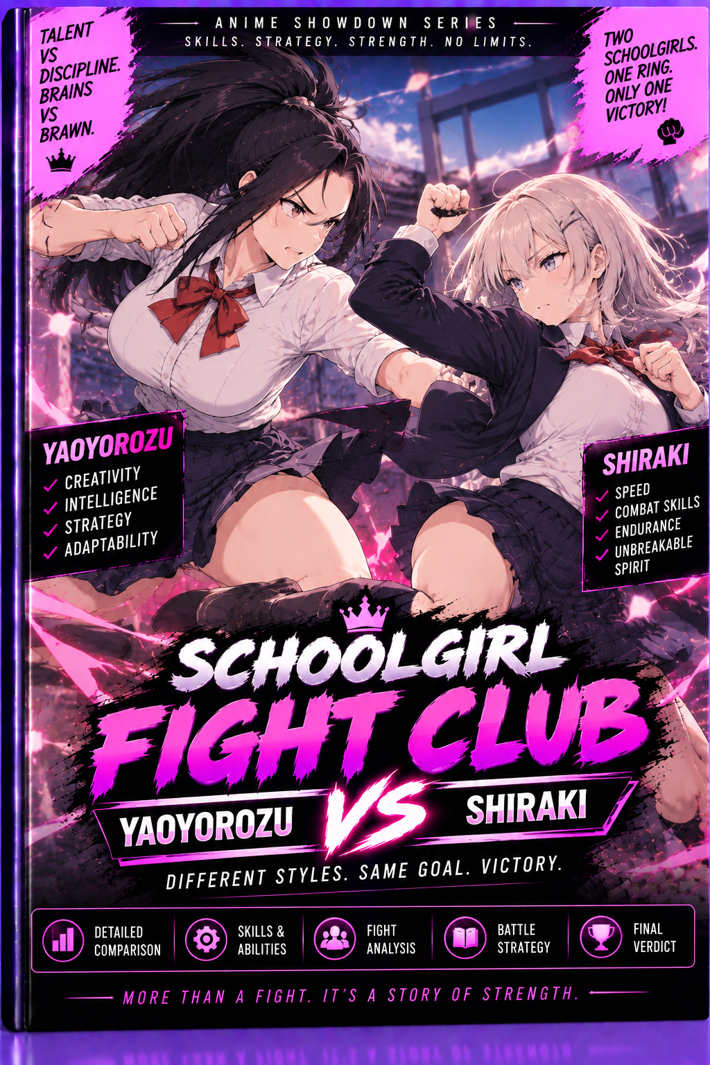 Schoolgirl Fight Club: Yaoyorozu vs Shiraki